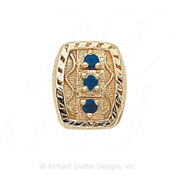 GS264 S - 14 Karat Gold Sapphire Slide 